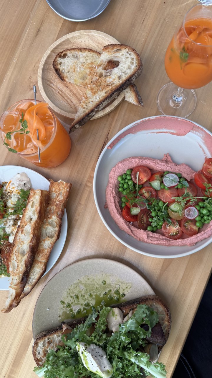 Brunch table flatlay